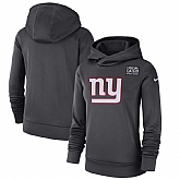 Women New York Giants Anthracite Nike Crucial Catch Performance Hoodie,baseball caps,new era cap wholesale,wholesale hats
